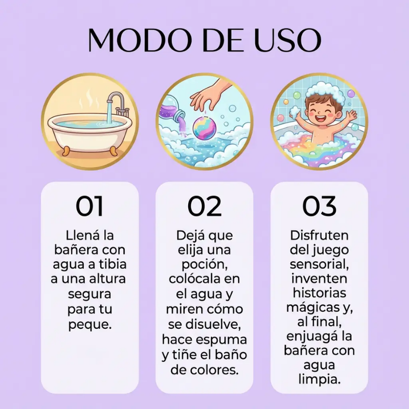 Bombas de Baño Mágicas para Niños