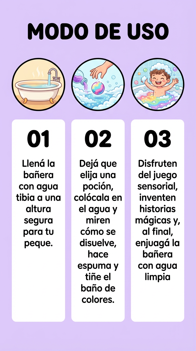 Bombas de Baño Mágicas para Niños