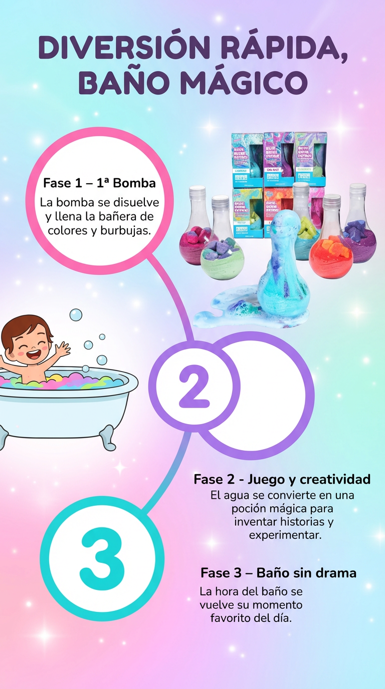 Bombas de Baño Mágicas para Niños